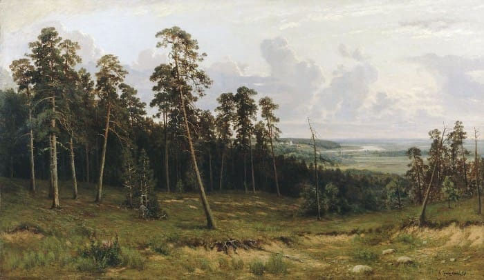 И. Шишкин. Богатый лог (Пихтовый лес на реке Каме), 1877