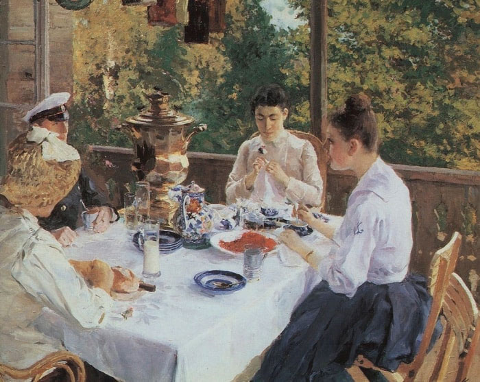 К. Коровин. За чайным столом, 1888
