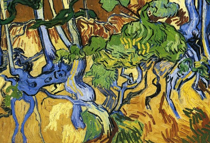 Корни деревьев (фрагмент). Винсент ван Гог, 1890 г.