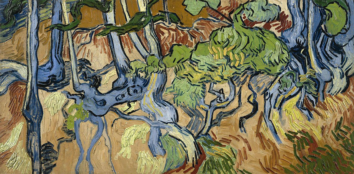 Винсент Ван Гог - Корни деревьев. 1890. Холст, масло. 50 × 100 см. Музей Винсента Ван Гога, Амстердам
